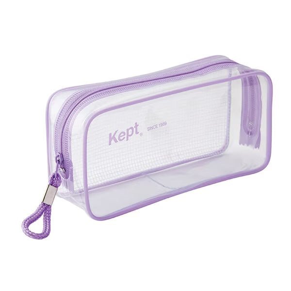 Raymay Fujii Clear Pen Pouch - Transparent Stationery Organizer for Pencils, Pens & School Supplies - Perfect for Students, Office & Travel Use