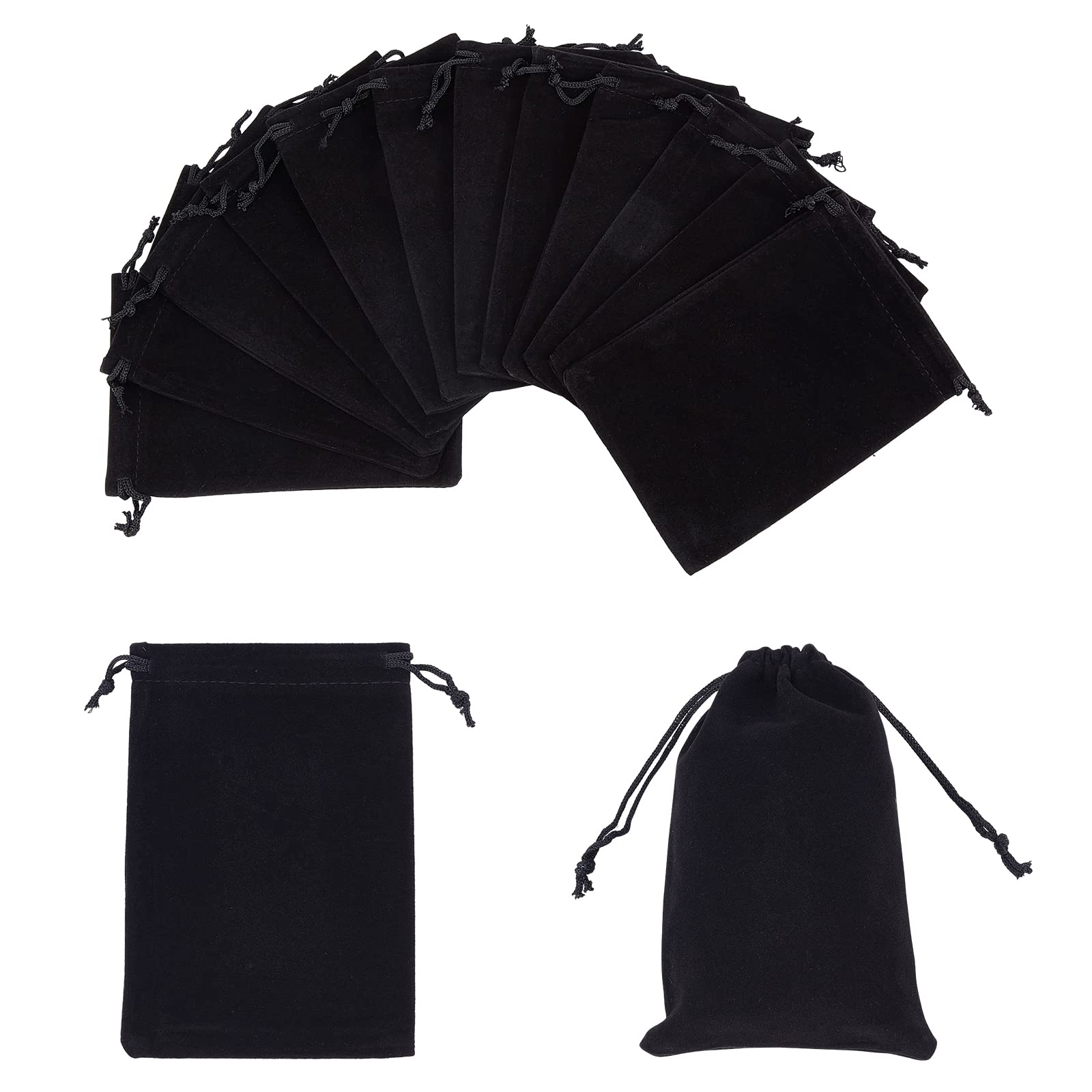 20 Pcs Velvet Jewelry Pouches - Drawstring Gift Bags for Necklace Earrings Storage | Party Wedding Favors