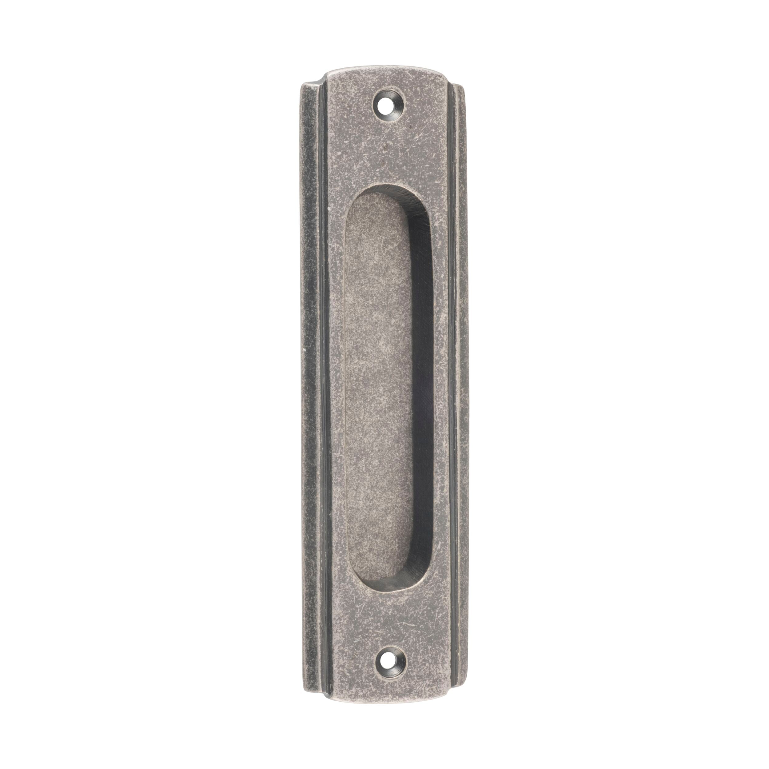 6430 Traditional Rumbled Nickel Sliding Door Pull - 5.9