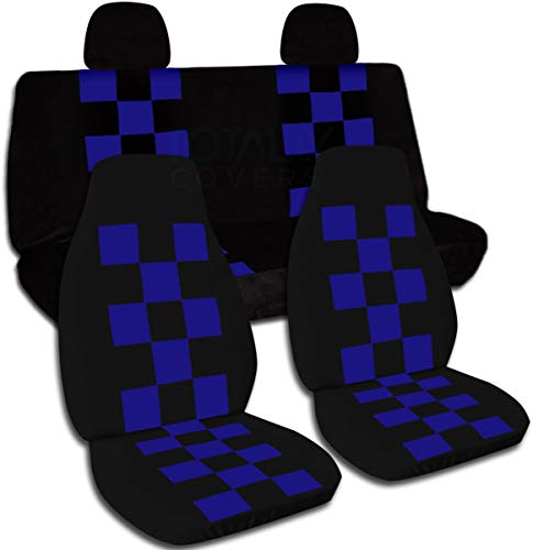 Black and Dark Blue Checkers