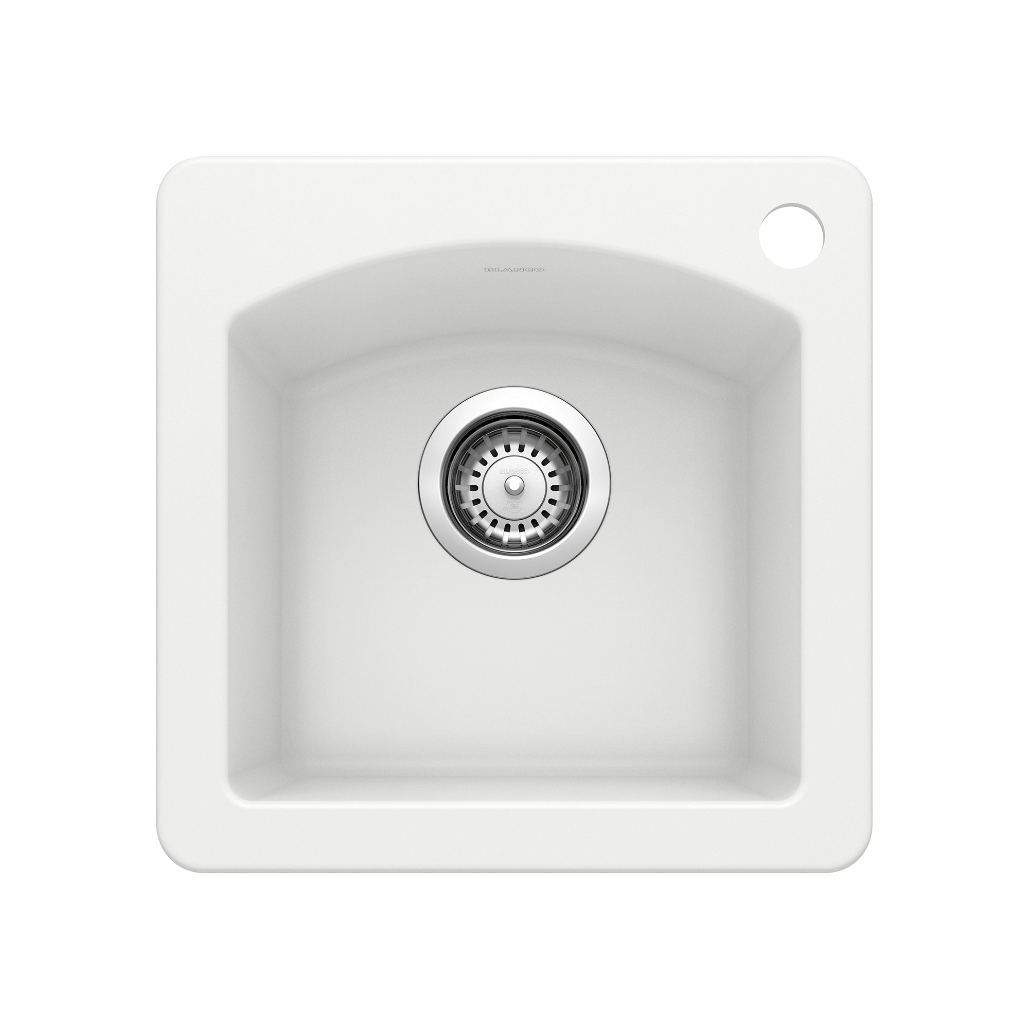 BLANCO 15 Diamond Dual Mount SILGRANIT Kitchen Bar Sink - Premium Undermount or Drop-In Installation for Modern Kitchens, Perfect for Food Prep and Entertaining