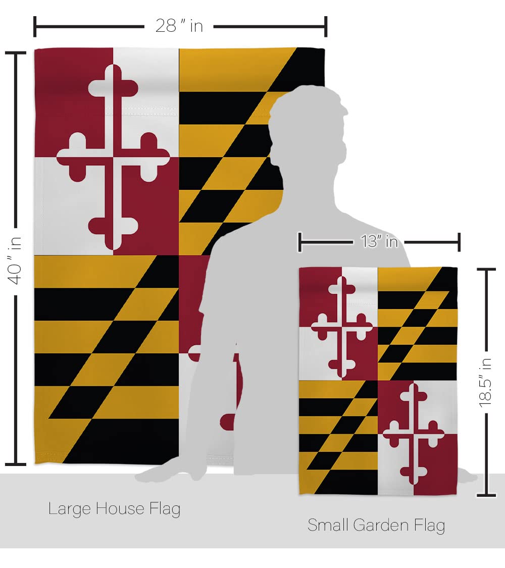 Maryland Garden House Flag Set - Double-Sided Americana Decor for Yards & Gifts