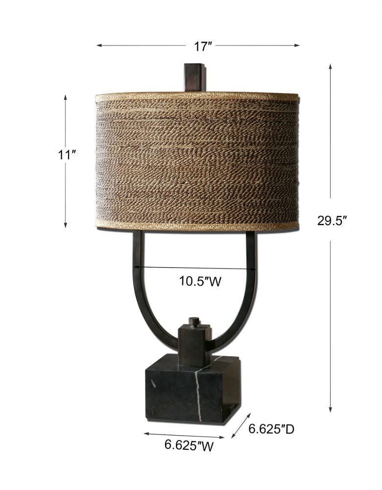 Modern Tall 2-Light Table Lamp with Woven Rattan Oval Drum Shade - On/Off Switch - Perfect for Living Room, Bedroom, or Office Decor