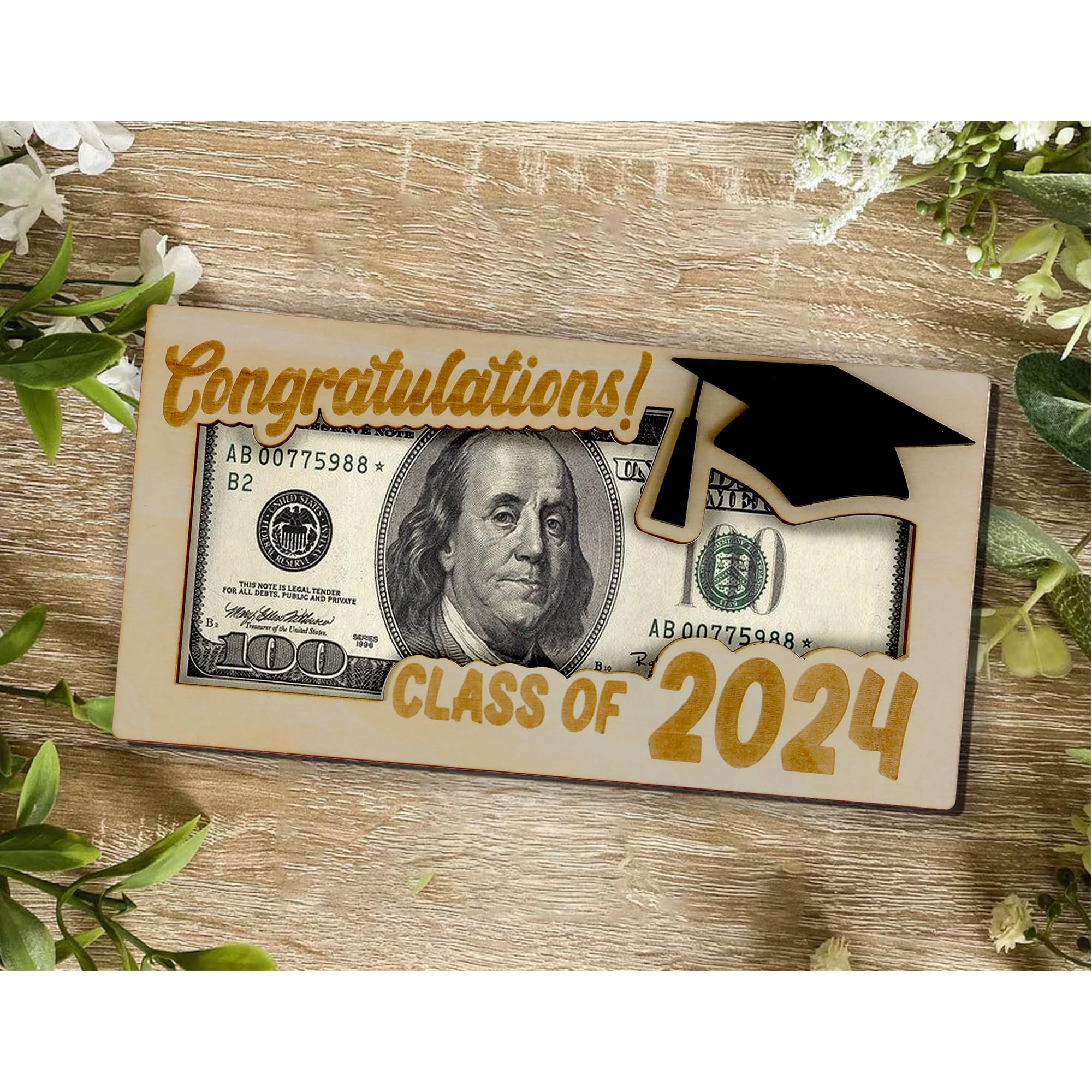 2024 Graduation Money Holder - Cash Gift Envelope for Graduates | Perfect for High School & College Graduation Gifts, Diploma Money Present, Commencement Celebrations