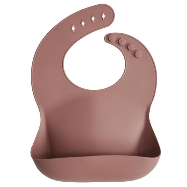 Mushie Silicone Baby Bib - Soft, Waterproof & Easy Clean Feeding Bib for Infants & Toddlers - Perfect for Mealtime, Snacks & Messy Play