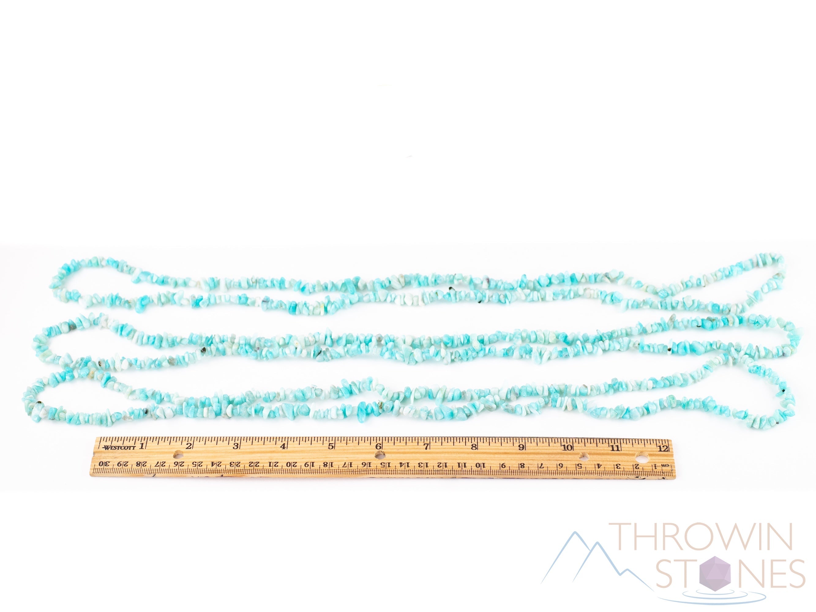 Amazonite Crystal Necklace - Natural Chip Beads Long Handmade Jewelry for Women, Healing Stone Necklace for Spiritual Energy & Chakra Balancing | Perfect for Meditation, Yoga & Boho Fashion