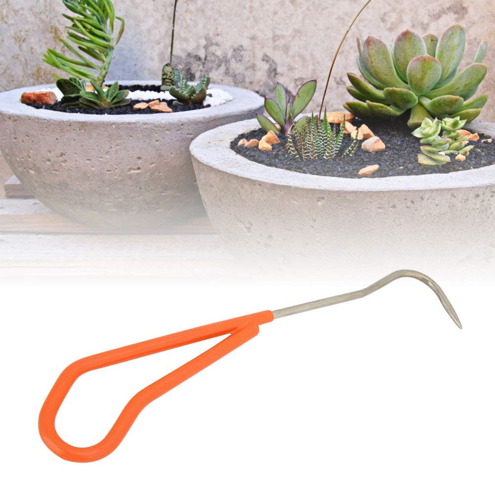 Sturdy Manganese Steel Claw Hook - Wooden Handle Gardening & Bonsai Tool for Digging and Planting