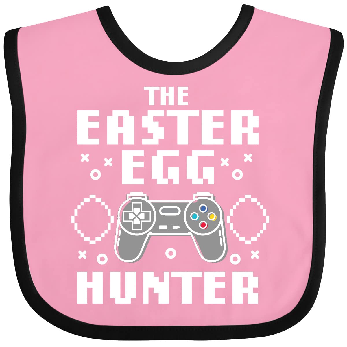 Inktastic Happy Easter Egg Hunter Gamer Baby Bib - Cute Easter Themed Drool Bib for Infants & Toddlers - Perfect for Easter Celebrations, Photo Shoots & Family Gatherings