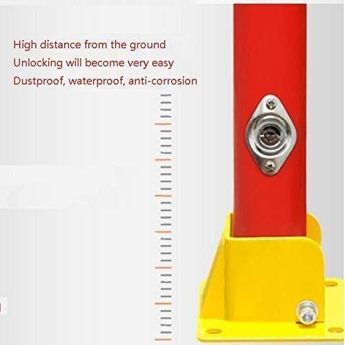 Heavy Duty Parking Barrier - Anti-Theft Garage Car Parking Lock, Thick Crash Pile Bollard for Securing Parking Spaces | Ideal for Driveways, Private Lots & Commercial Properties