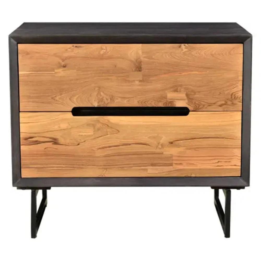 28 Inch Nightstand Brown Scandinavian Style Bedside Table - Modern Minimalist Wooden End Table for Bedroom, Living Room & Guest Room