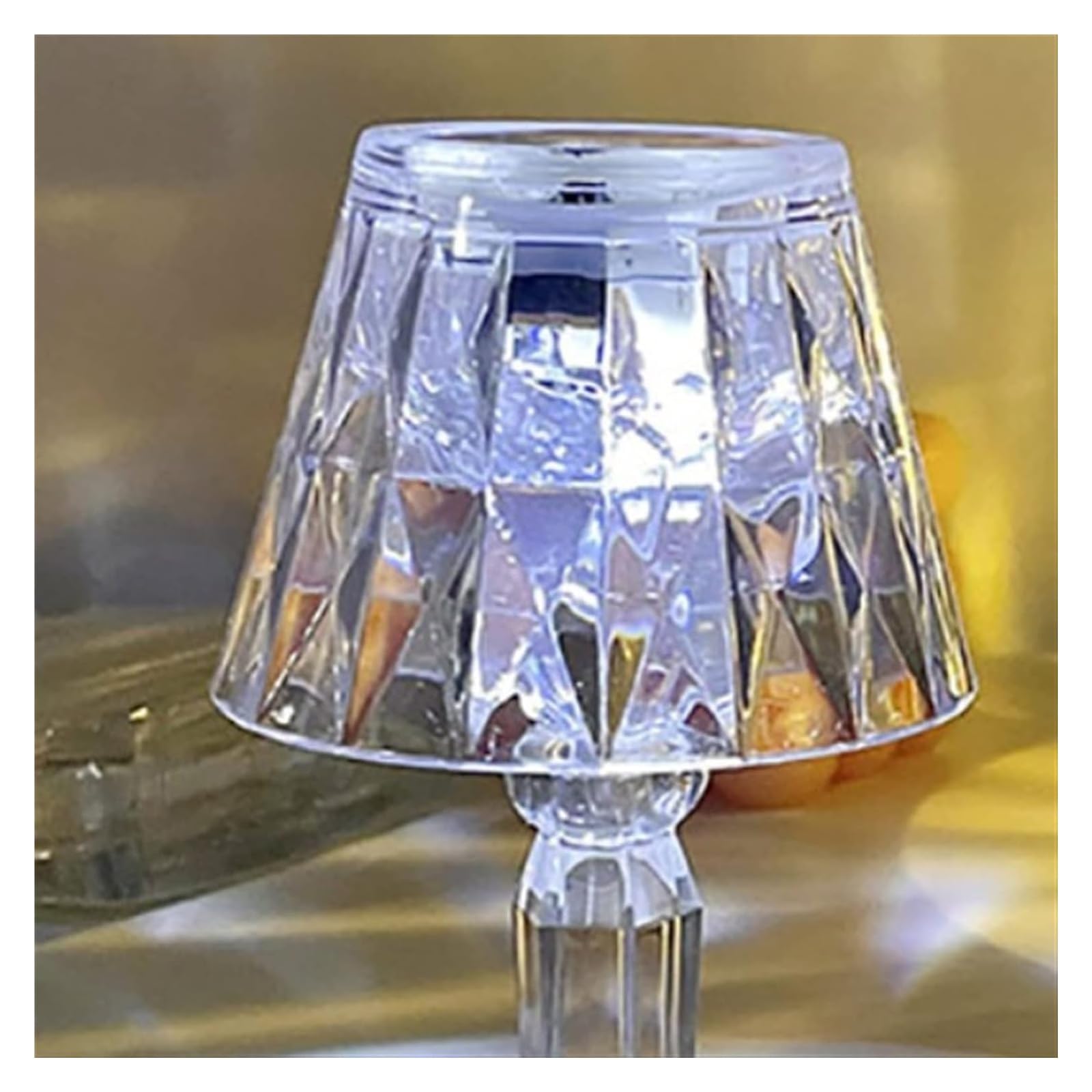 BytheM Crystal LED Table Lamp - Modern Desk Lamp & Night Light for Bedroom, Office, Living Room - Perfect for Reading, Working, and Relaxing