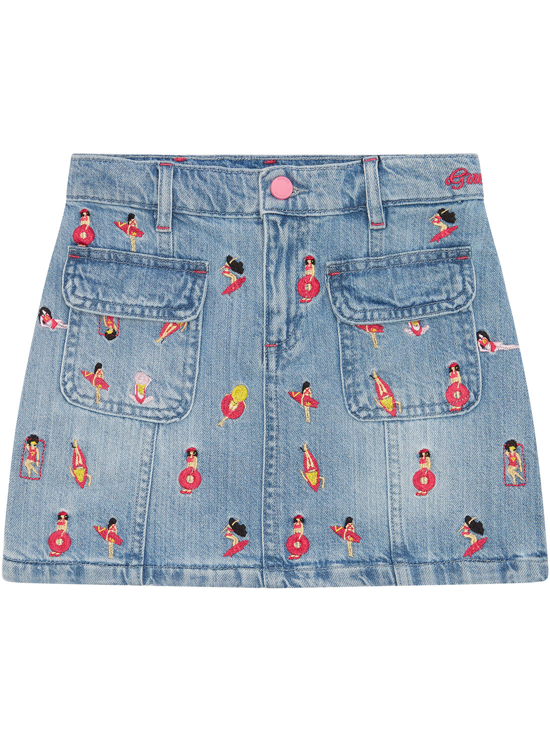 Blue Denim Surf Girl Mini Skirt for Teens (Size 7-16) - Perfect for Beach Parties, Summer Outfits & Casual Wear