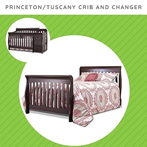 Full Size Conversion Kit Bed Rails for Sorelle Crib & Changer Combos - Espresso Finish, Compatible with Princeton Elite Crib & Changer (Model #1105) | Safe Toddler Bed Transition, Nursery Furniture Upgrade