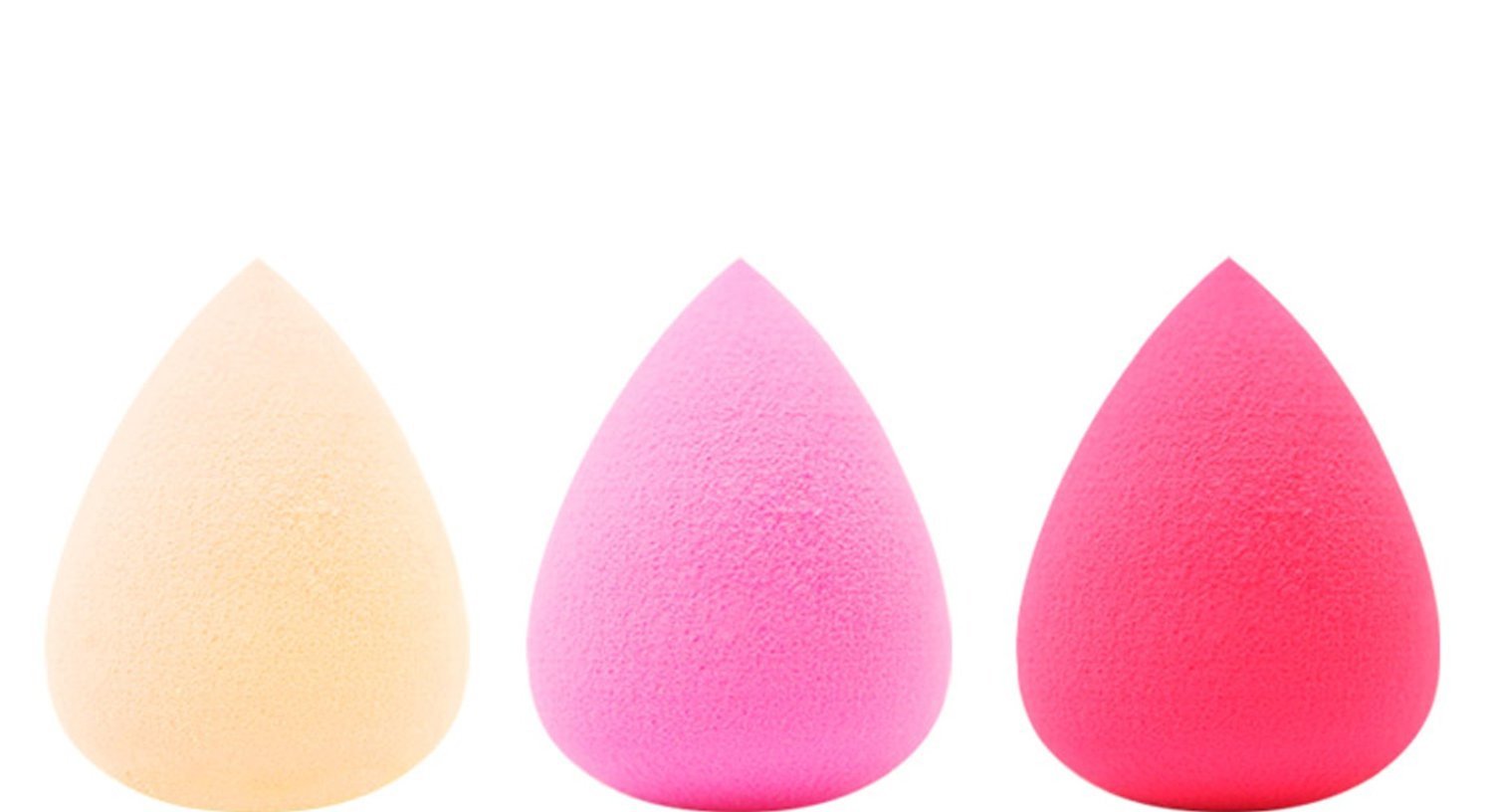 Just Peachy Beauty Makeup Sponge Blender - Egg/Water/Tear Drop Shaped Cosmetic Sponge Puff for Flawless Foundation Application - Soft, Smooth & Blendable - Random Colors - Perfect for Liquid, Cream & Powder Makeup - Great for Everyday Use, Professional Makeup & Travel