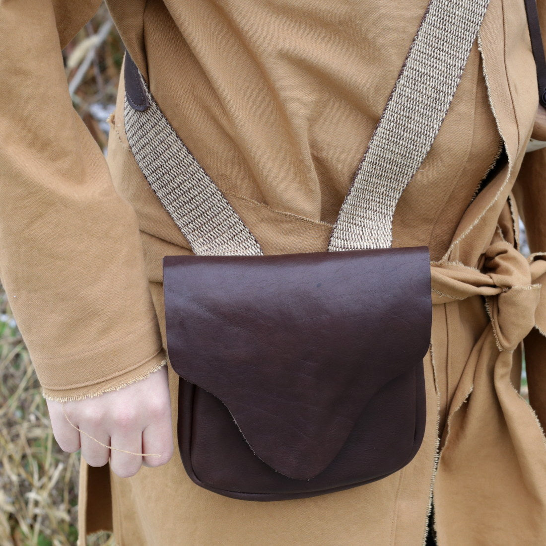 Premium Genuine Leather Hunting Pouch - Durable Ammo & Gear Carrier for Outdoor Adventures, Hunting Trips & Wilderness Survival