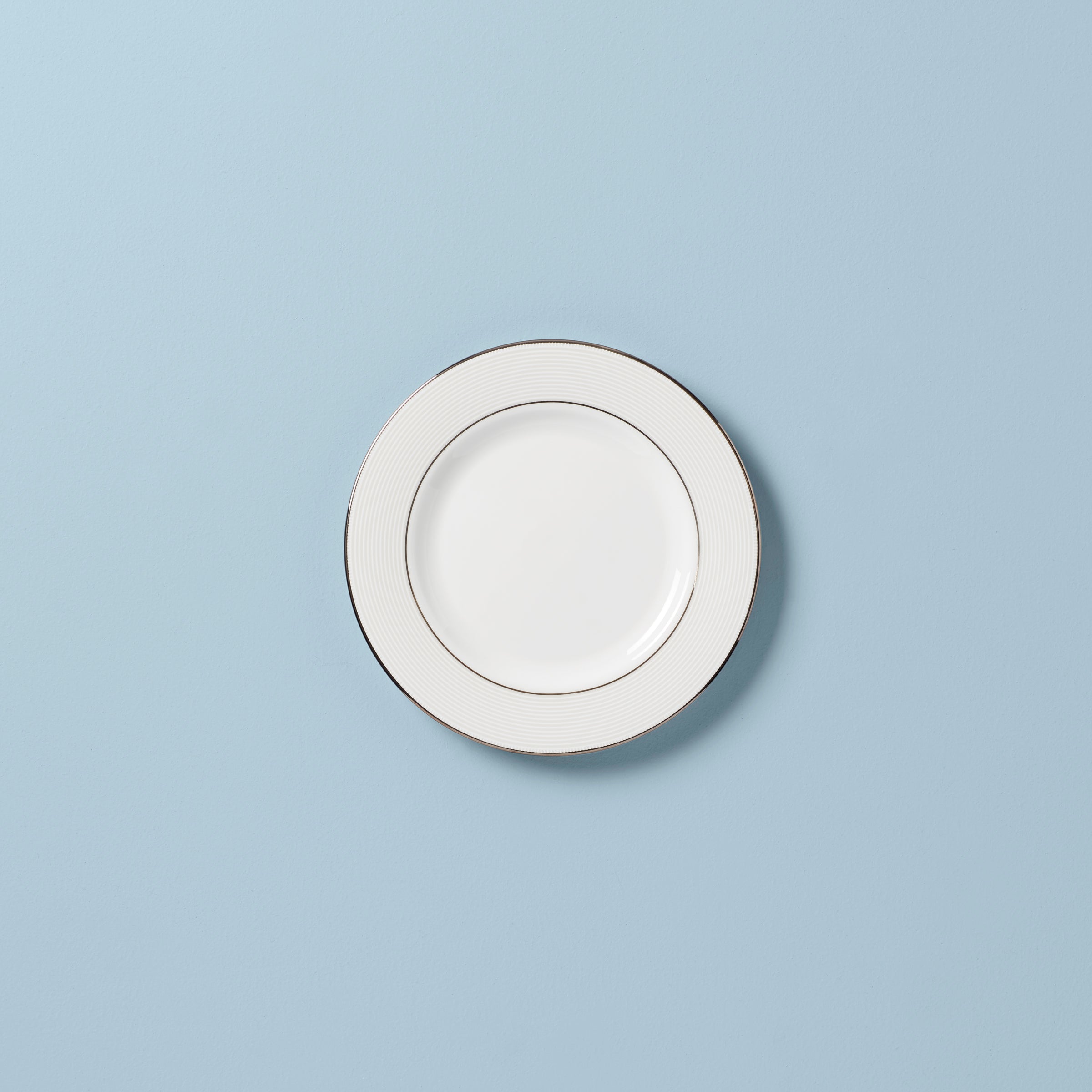 Opal Innocence Stripe Salad Plate - Elegant 8-Inch Porcelain Appetizer Dish for Dinner Parties, Weddings & Home Decor | Microwave & Dishwasher Safe