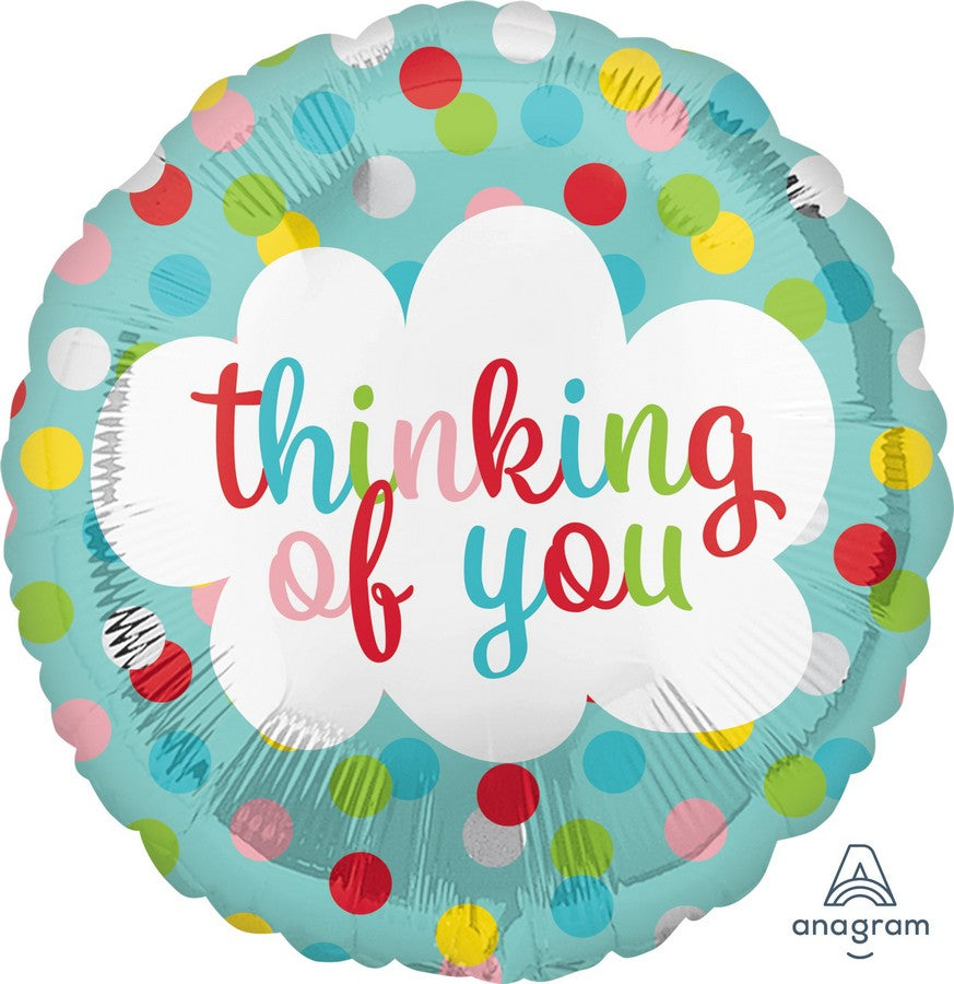 45cm Standard HX Thinking of You Dots Balloon - Perfect for Birthday Parties, Baby Showers & Romantic Surprises