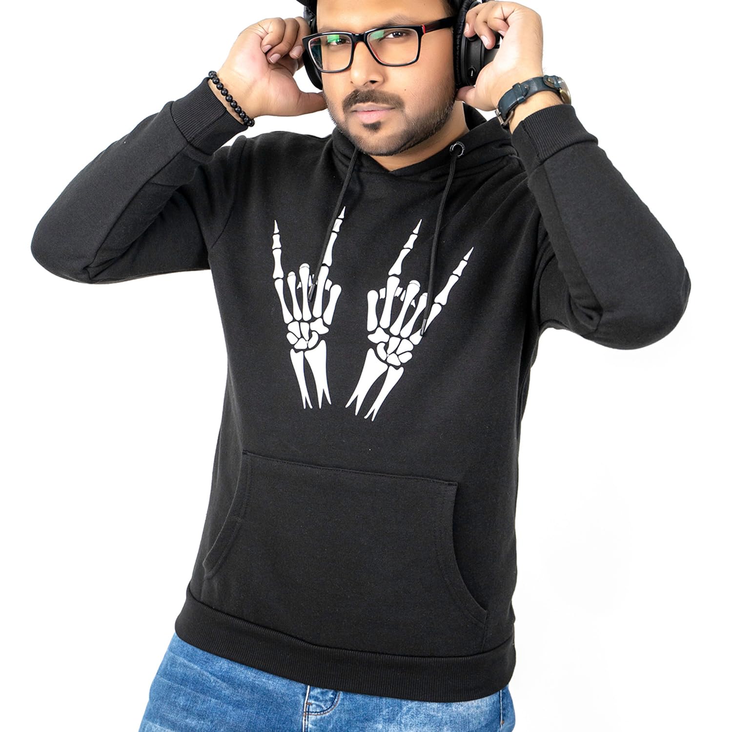 Noroze Men's Skull Skeleton Gaming Hoodie - Funny Gamer Sweatshirt for Father & Son - Perfect for Esports, Streaming & Casual Wear