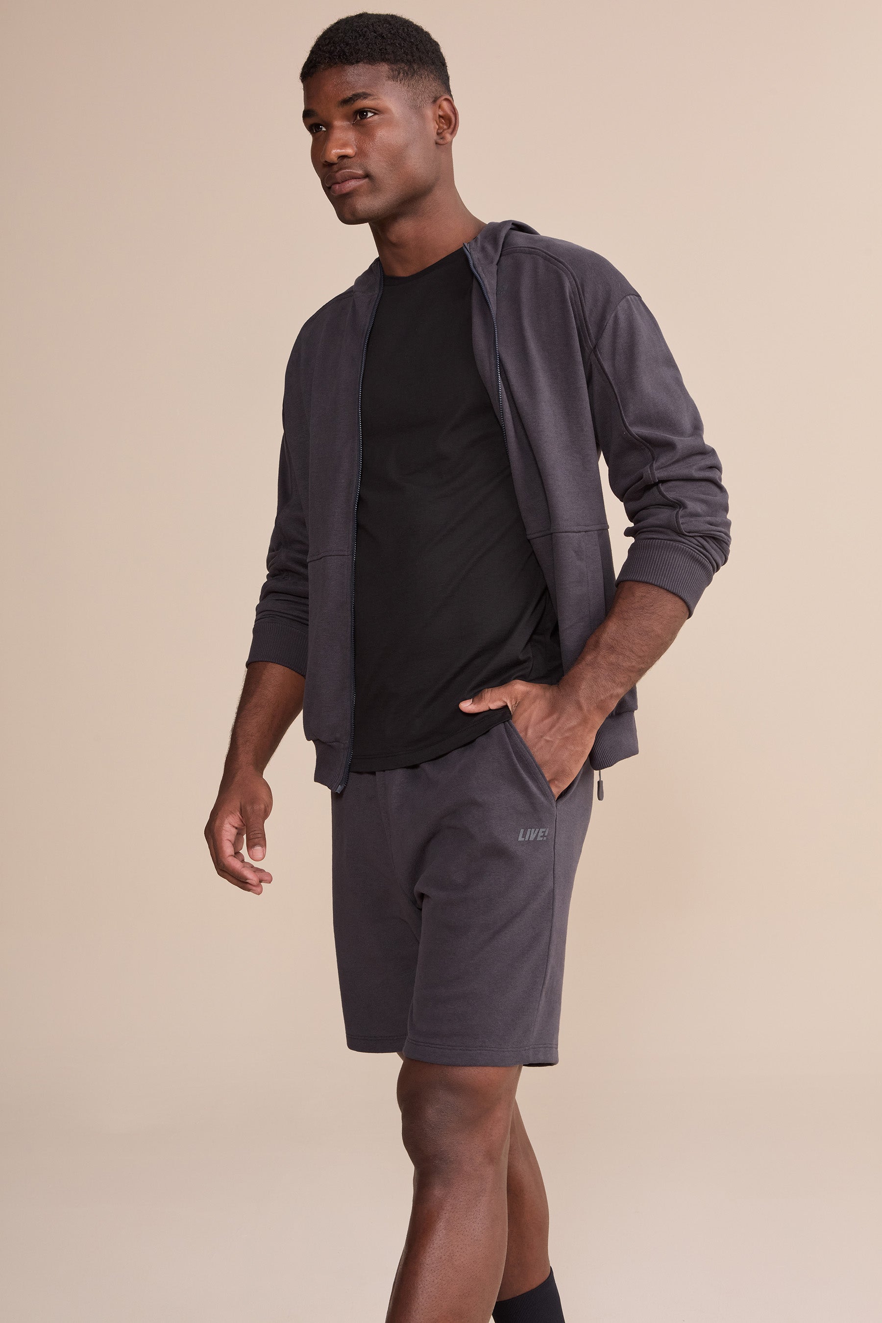 Men's Rino Stone Knit Long Shorts - Comfortable Stretch Casual Shorts for Summer, Gym & Outdoor Activities