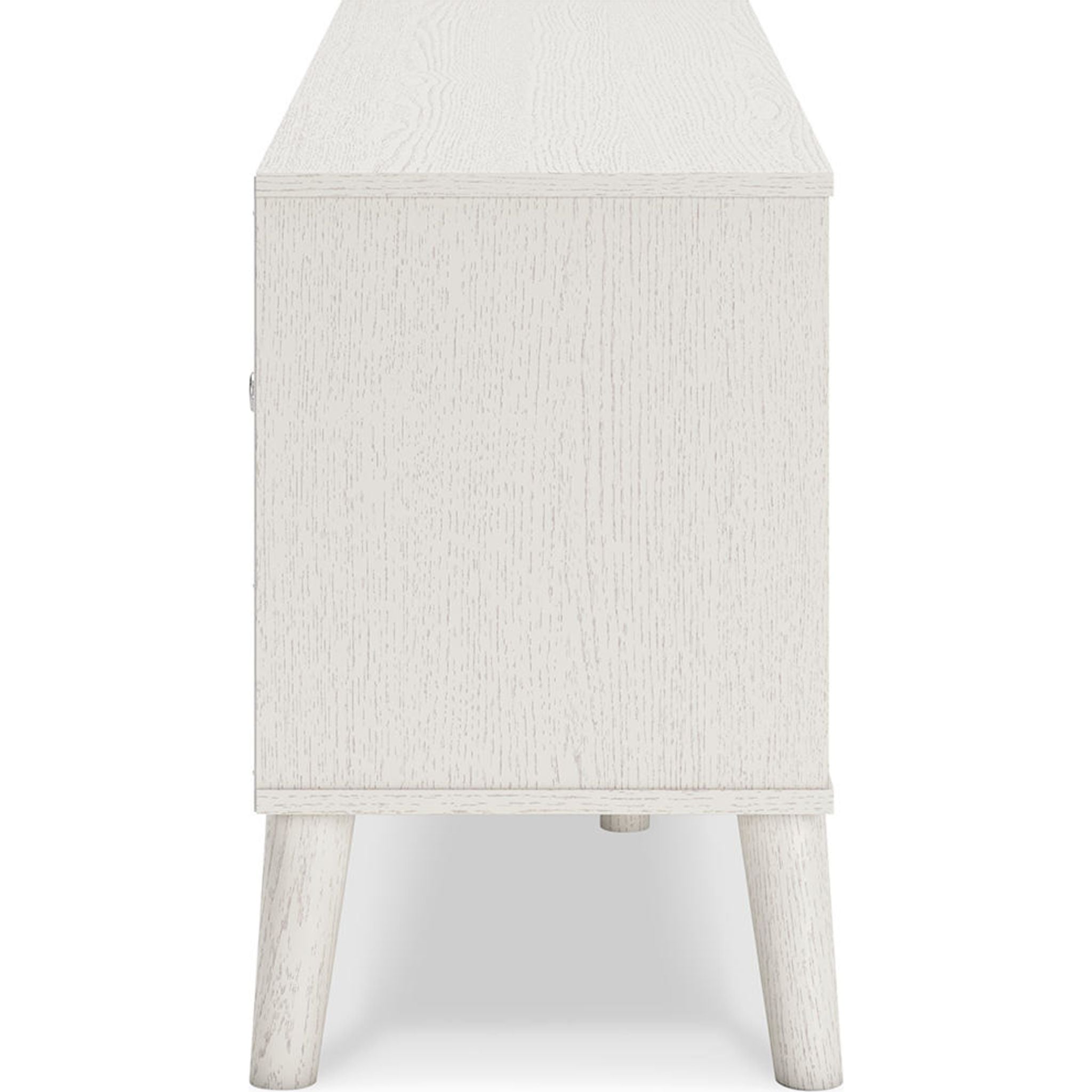 Aprilyn Modern TV Stand for Living Room - White, Sturdy Wooden Entertainment Center with Storage Shelves for Flat Screen TVs up to 65