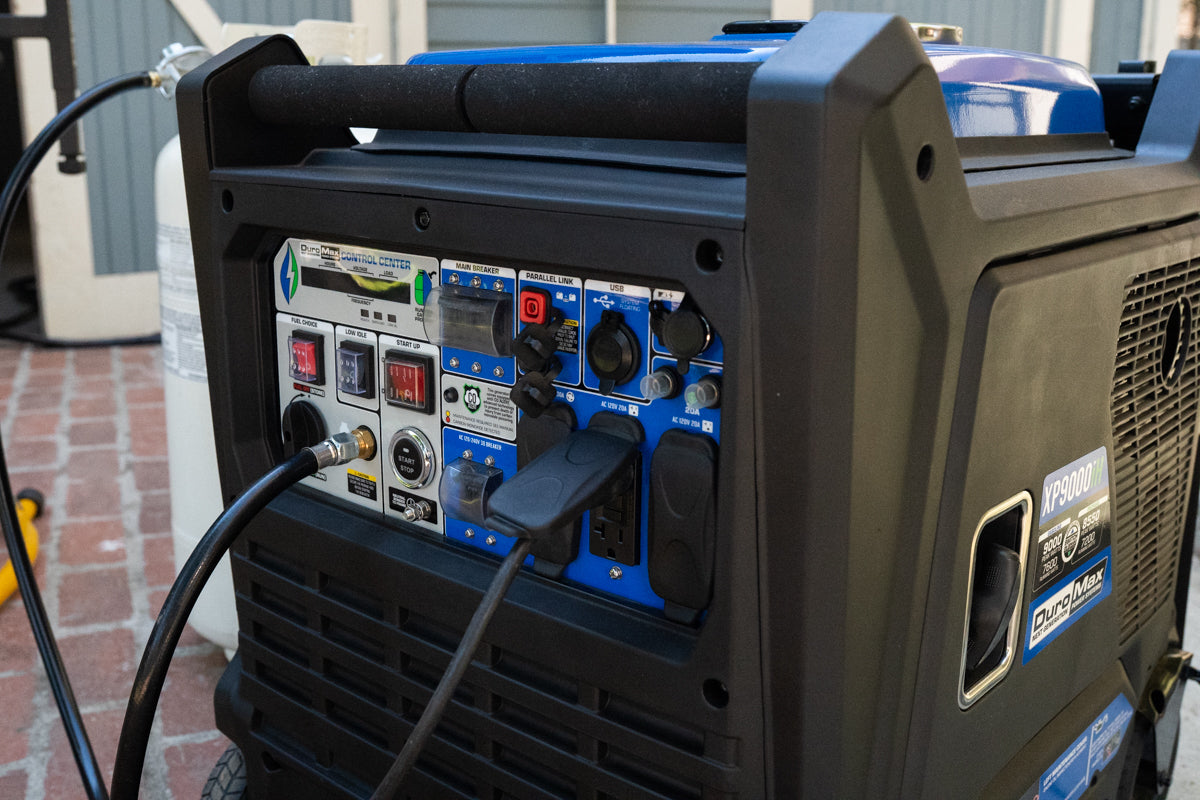 9,000 Watt Dual Fuel Portable Inverter Generator with CO Alert - Reliable Backup Power for Home, Camping & Emergency Use