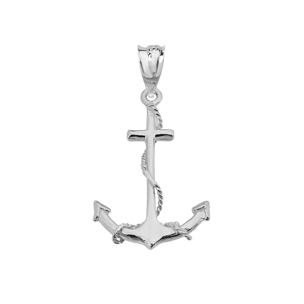Exquisite Sterling Silver Nautical Ship Anchor Pendant Necklace - Perfect for Sailors, Beach Lovers & Marine-Themed Jewelry Collections