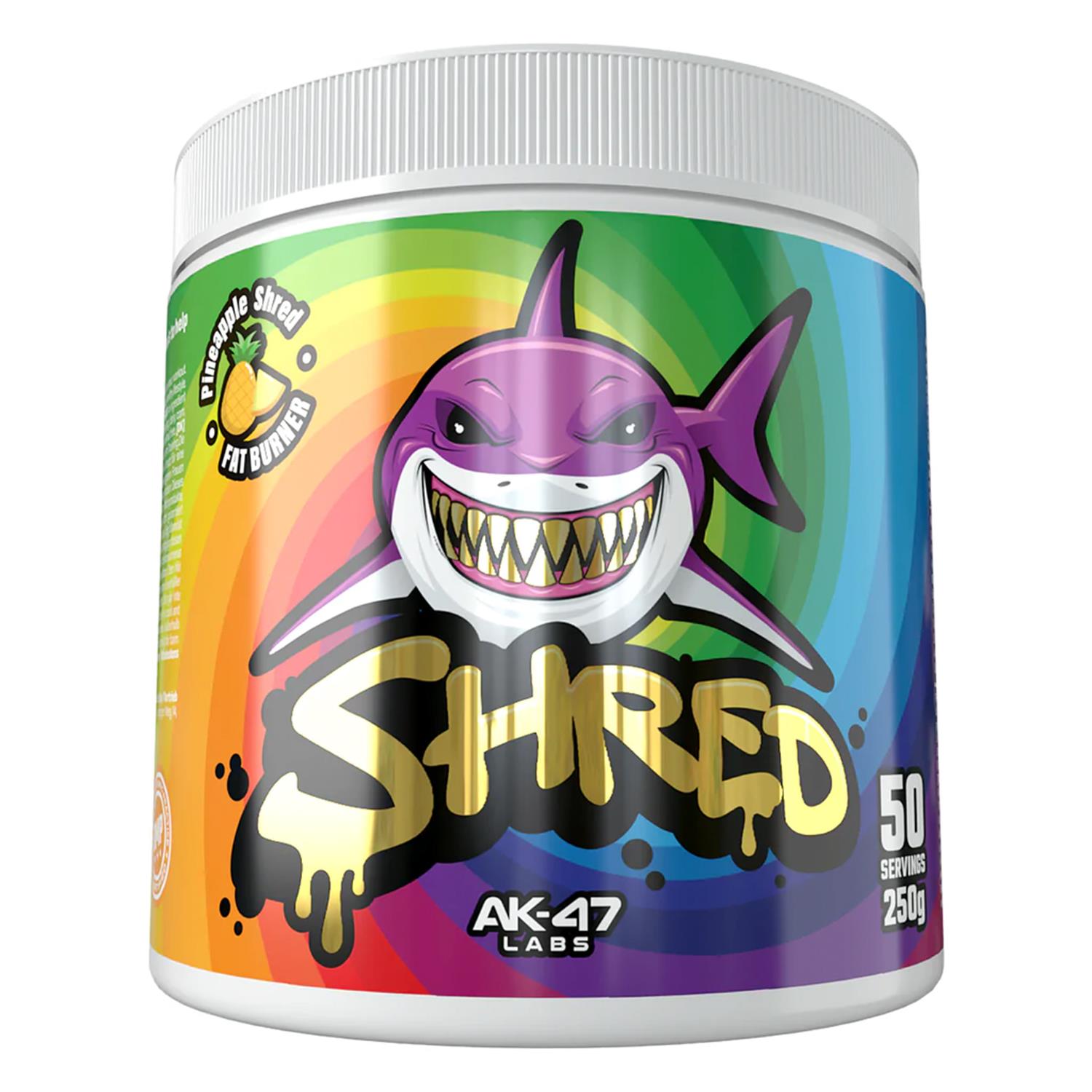 AK 47 Labs Shred Fat Burner Supplement - 250g Weight Loss Pills for Men & Women - Boost Metabolism & Energy for Gym Workouts & Fitness Goals