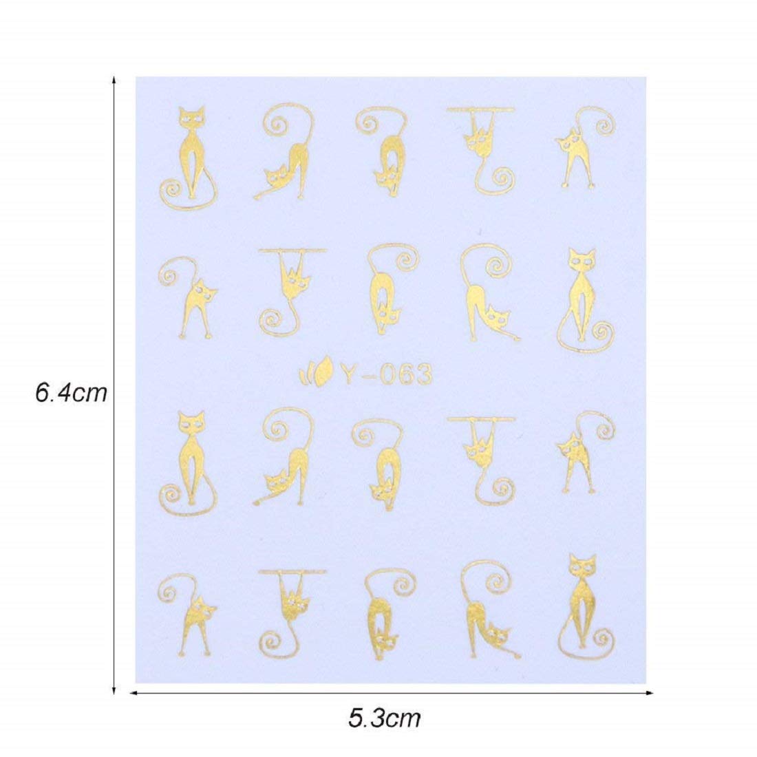 SYGA Gel Abstract Nail Art Water Transfer Decals - Metallic Stickers for Nails (Gold, Silver, 30 Sheets) | DIY Nail Design, Salon Manicure, Party & Special Occasion Nail Art