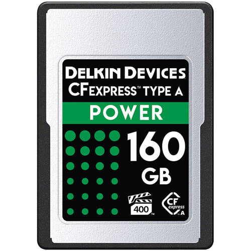 Delkin DCFXAPWR160 160GB POWER CFexpress Type A Memory Card - High-Speed Storage for Professional Cameras, 4K Video & Photography