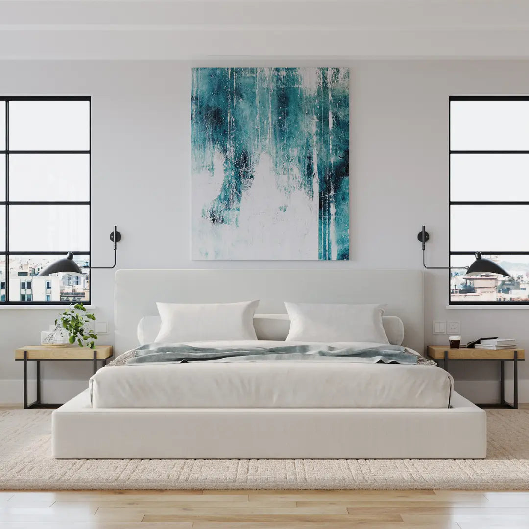 Ultra Bed Set: Sturdy White Bed Frame with Headboard - Perfect for Modern Bedrooms & Guest Rooms