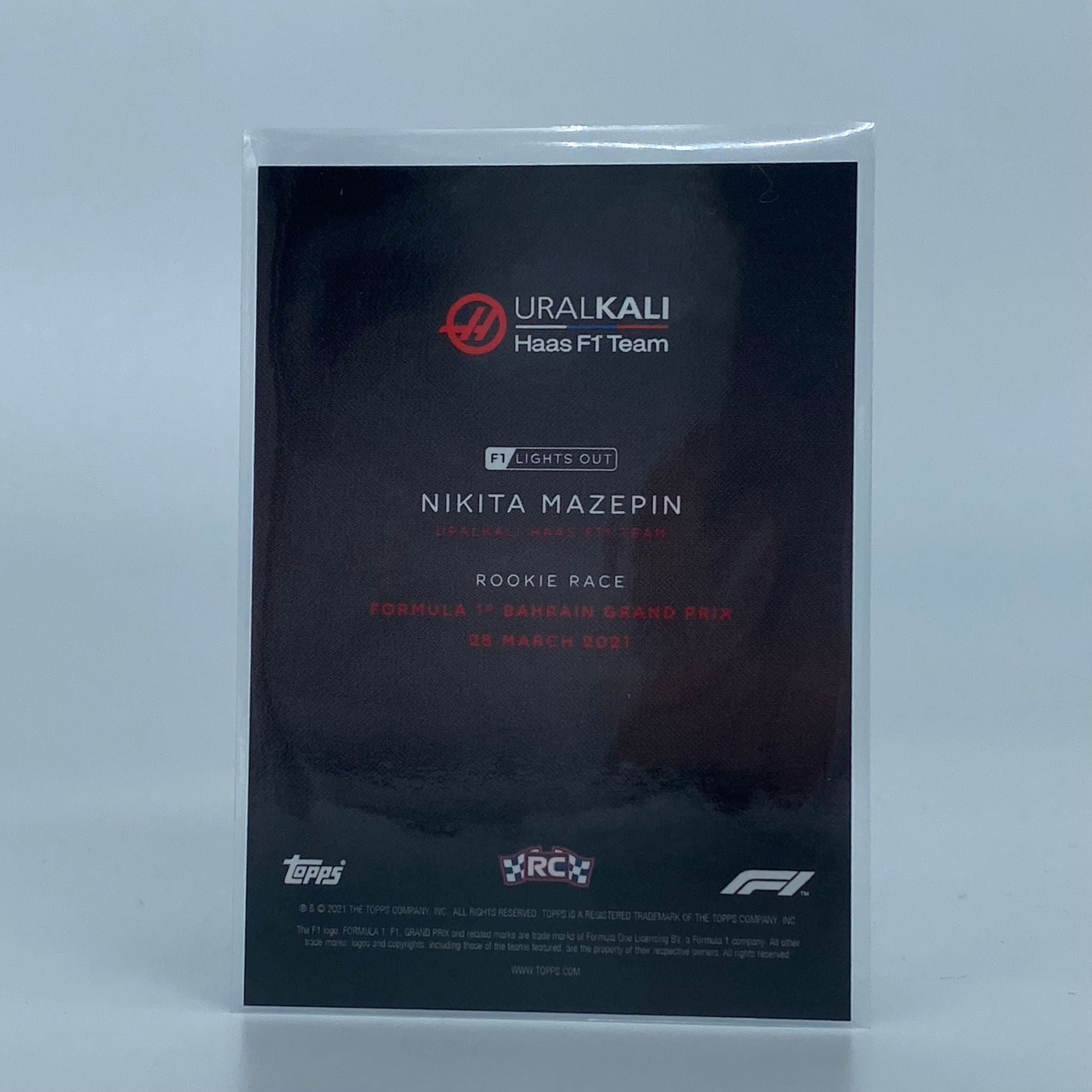Nikita Mazepin Rookie Race 2021 F1 Collectible Model Car - Limited Edition 08/50 - Perfect for F1 Fans, Collectors, and Home/Office Display