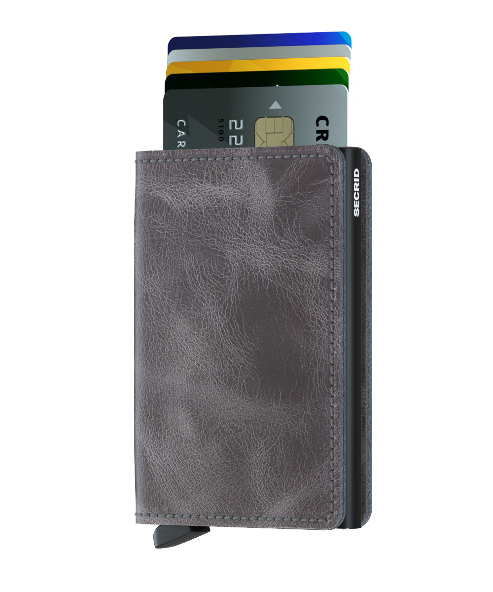 SECRID Slimwallet Vintage - RFID Blocking Leather Wallet for Men & Women | Compact & Stylish Card Holder for Everyday Use, Travel & Business