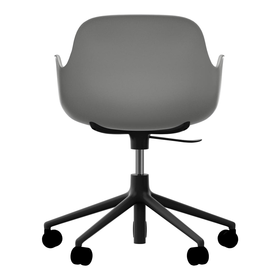 Modern Form Armchair with 5W Swivel Base & Gas Lift Mechanism - Ergonomic Office Chair for Home & Workspace Comfort