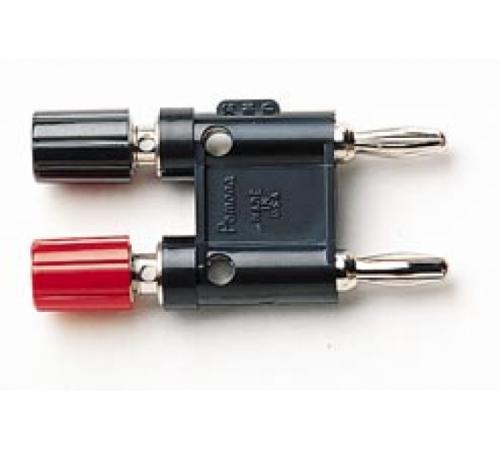 Fluke Pomona 1286 Nickel Plated Double Binding Post to Banana Plug Adapter - High Quality Electrical Test Lead Connector for Lab Equipment & Electronics Testing (Item#1944080) | Perfect for Multimeters, Oscilloscopes & Power Supplies