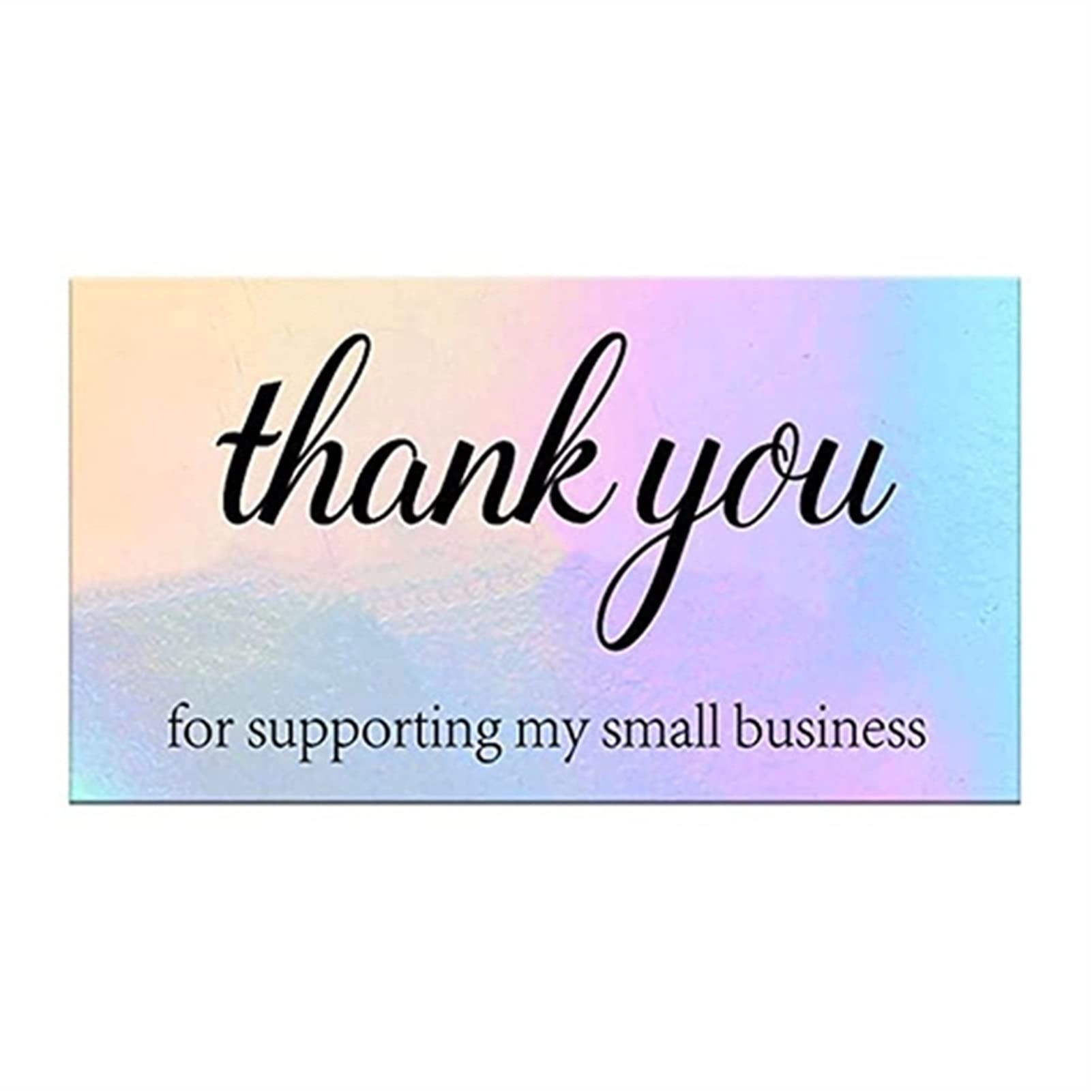 TOMYEUS 50pcs 5x9cm Thank You Greeting Cards for Small Business - Appreciation Cards for Orders, Shopping & Purchases - Perfect for Customer Appreciation, Birthday Cards & Business Marketing (Color 3)