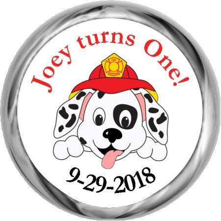 Custom Fire Truck 1st Birthday Party Invitations - Personalized Boy's Firefighter Theme Invites for Baby's First Birthday Celebration