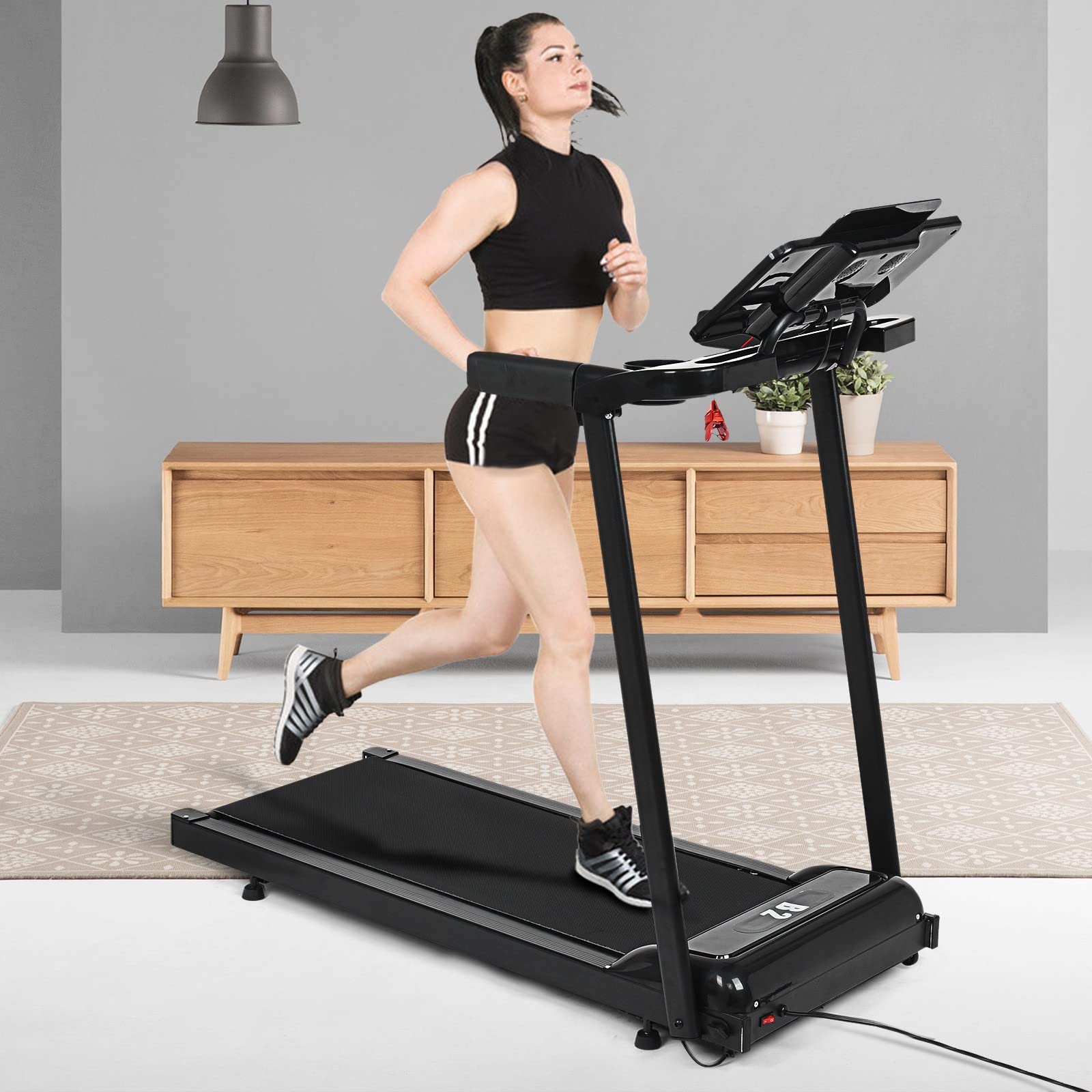 TOHOSP Under Desk Treadmill - Remote Control Walking Pad for Home & Office, Quiet Portable Jogging Machine for Small Spaces - Perfect for Work from Home Fitness & Apartment Workouts