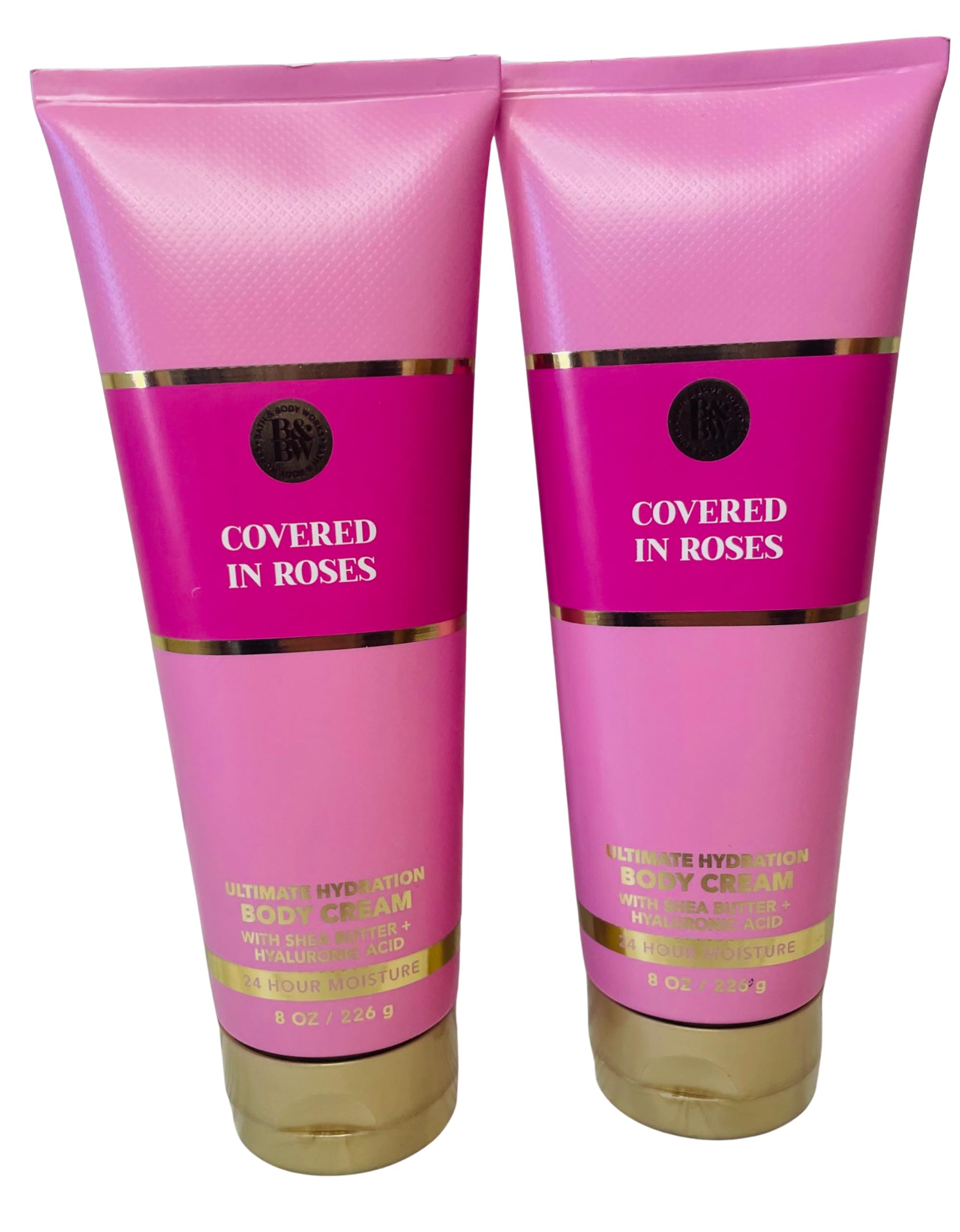 Bath & Body Works Covered in Roses Ultimate Hydration Body Cream 8oz (2-Pack) - Luxurious Moisturizing Lotion for Dry Skin, Perfect for Daily Use & Gift Giving