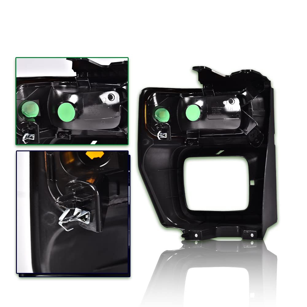 Ford E150/E250/E350 Headlight Trim Bezel & Signal Light (Left) 2008-2019 - Perfect for Parking & Night Driving