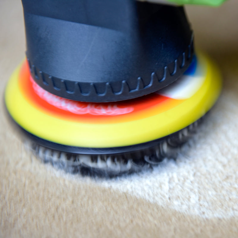 5-Piece Rotary Upholstery Power Brush Set with 1 Bristle & Velcro Backing (2-Pack) - Perfect for Car Detailing, Furniture Cleaning & DIY Upholstery Projects