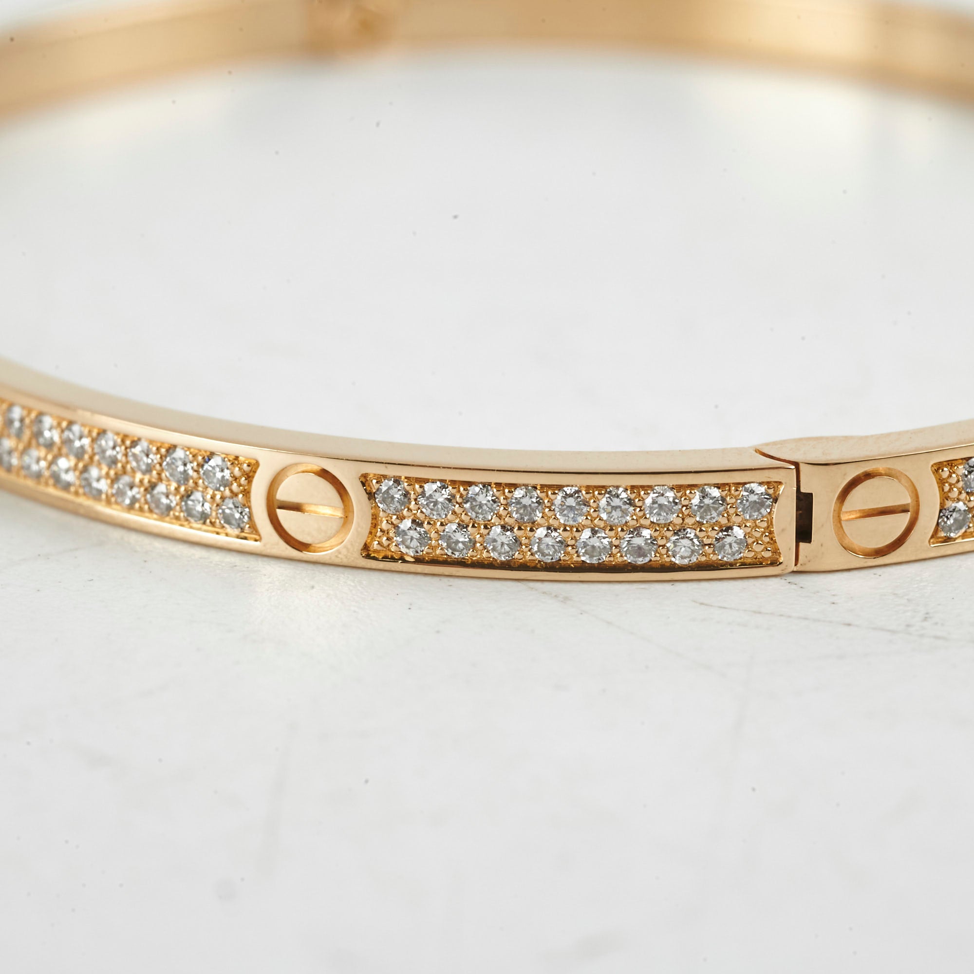 Cartier Small Love Pave Bracelet in 18K Yellow Gold - Luxury Diamond Tennis Bracelet for Women, Perfect for Anniversary Gifts & Special Occasions
