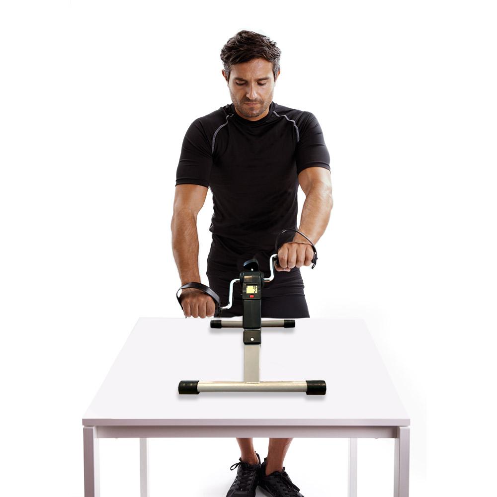 66Fit Folding Pedal Exerciser - Digital Display for Arm & Leg Workout - Portable Under Desk Bike for Home & Office Fitness