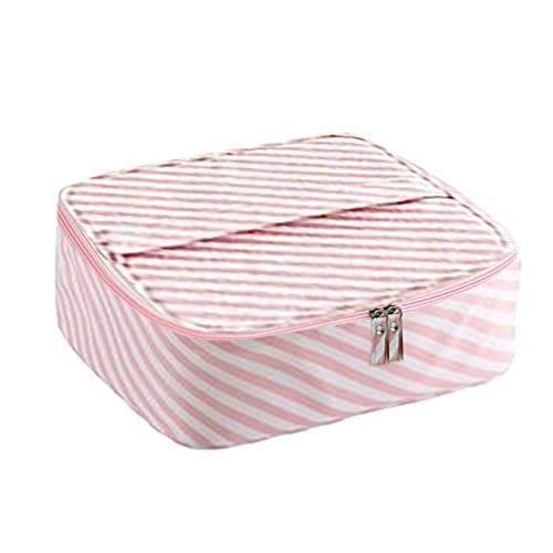 Waterproof Cosmetic Bag Set - 168g Portable Makeup Organizer for Travel, Gym & Daily Use (One Size, Pink)