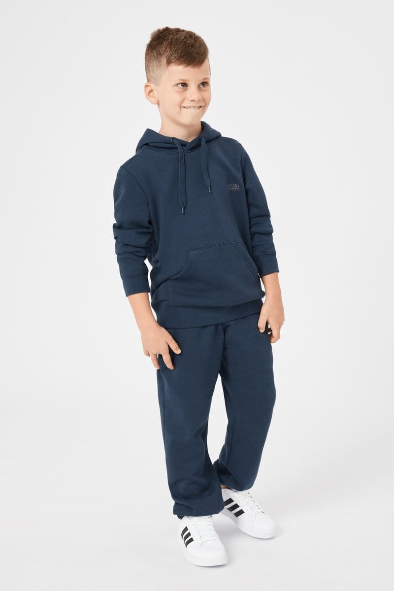 INSPORT JUNIOR ALASKA NAVY HOODIE - Kids' Warm Fleece Pullover Sweatshirt for Outdoor Winter Activities & Casual Wear