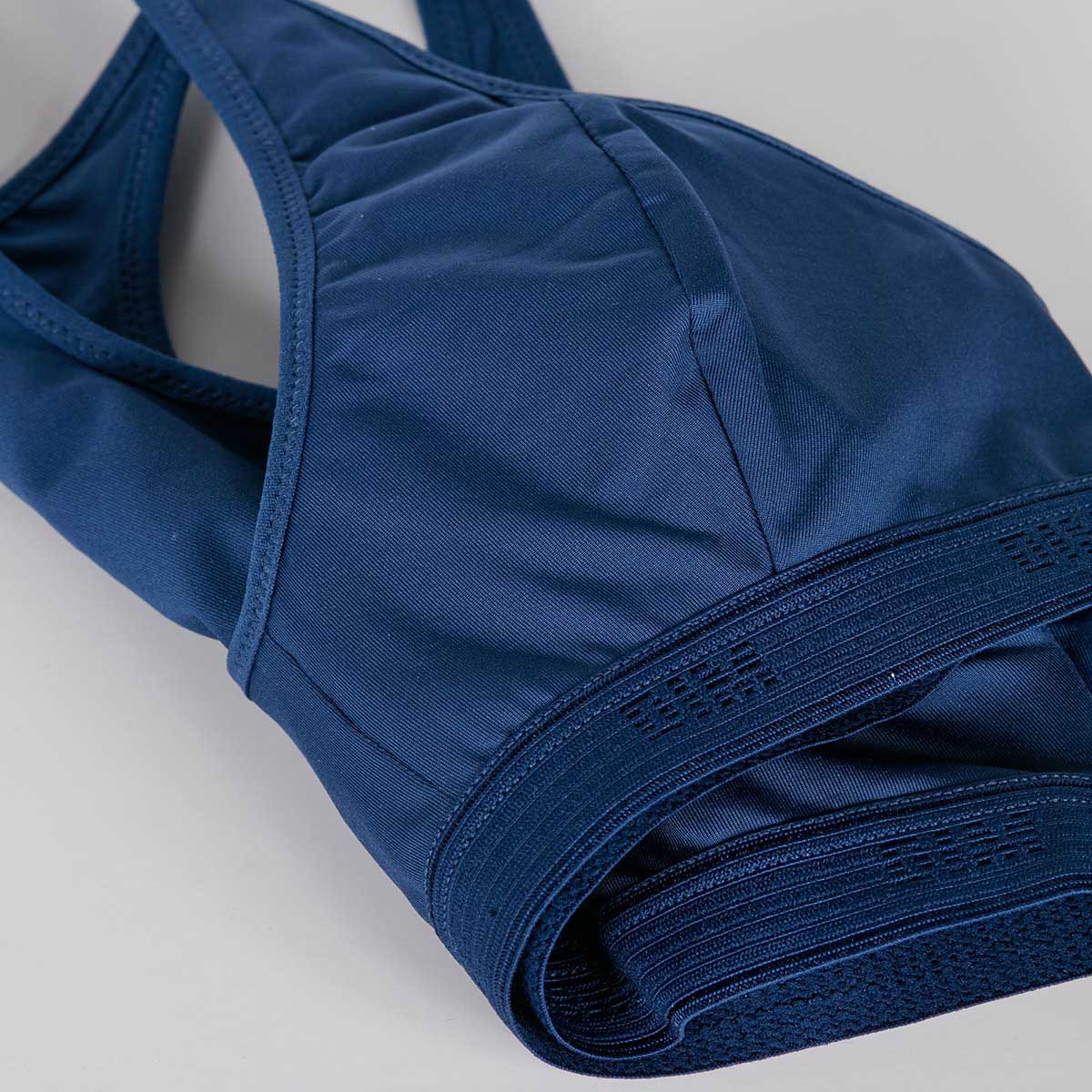 Girls Triangle Sports Bra - Microfiber Breathable Workout Top - Blue Hussard Dim Micro - Perfect for Yoga, Running & Gym Activities