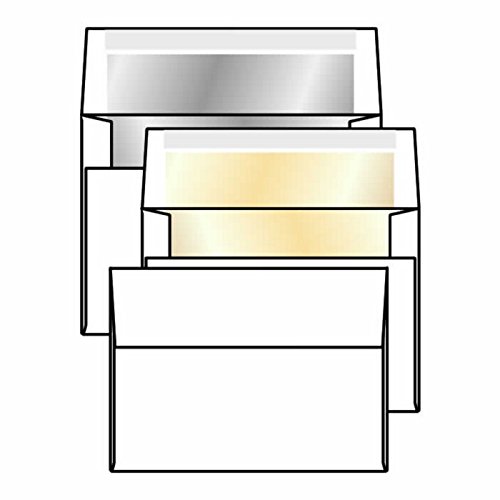 Premium Silver Foil-Lined Announcement Envelopes 5.25