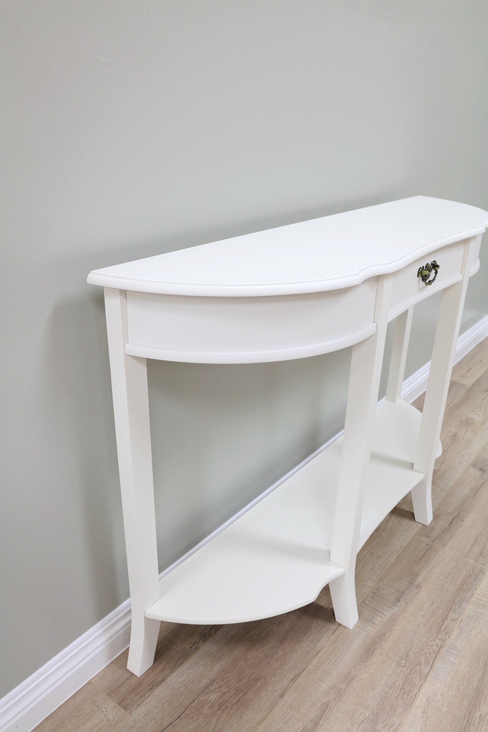 Frenchi Home Furnishing Modern Console Table for Living Room Entryway Hallway - Slim Sofa Table with Storage Shelf, Perfect for Small Spaces & Home Decor