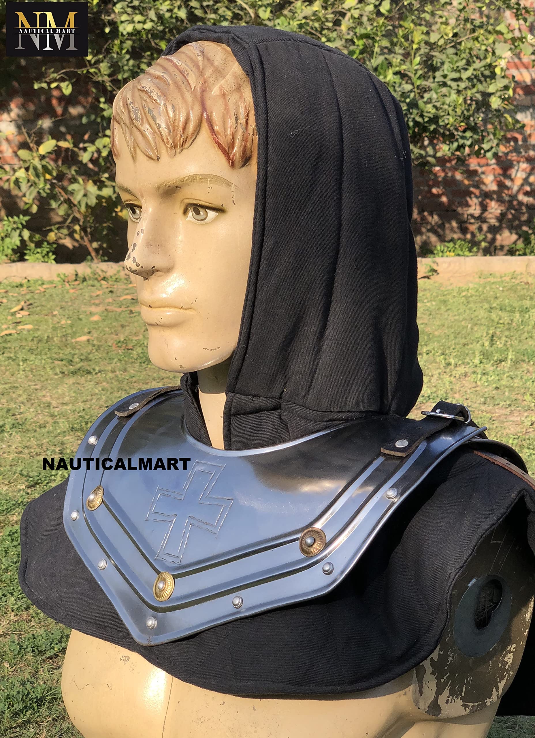 Medieval Iron Gorget Knight Armor - Greek Gothic Steel Plate Neck Protection for LARP, Cosplay & Historical Reenactment