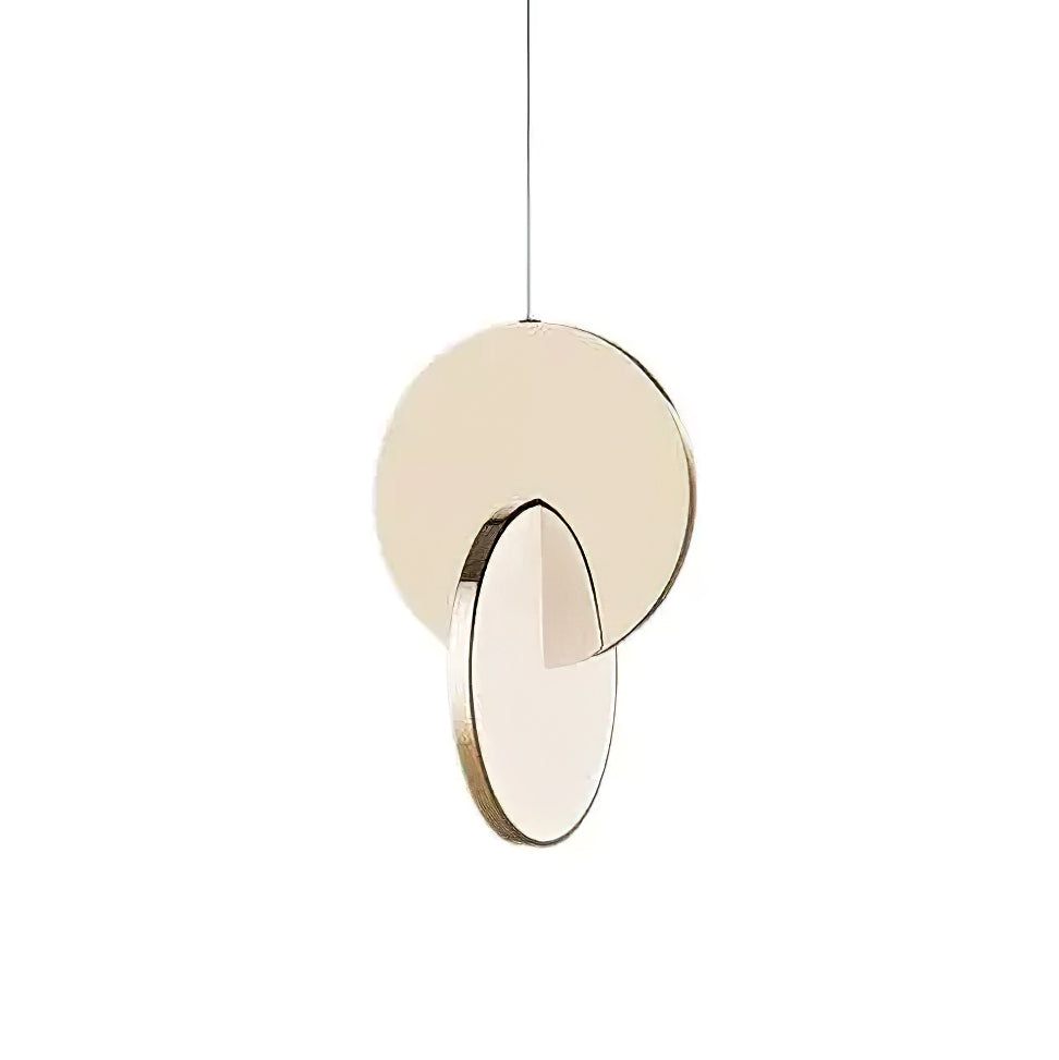 Modern Overlapping Circular Pendant Light - Sleek Metal Design for Dining Room, Kitchen Island & Living Room Decor