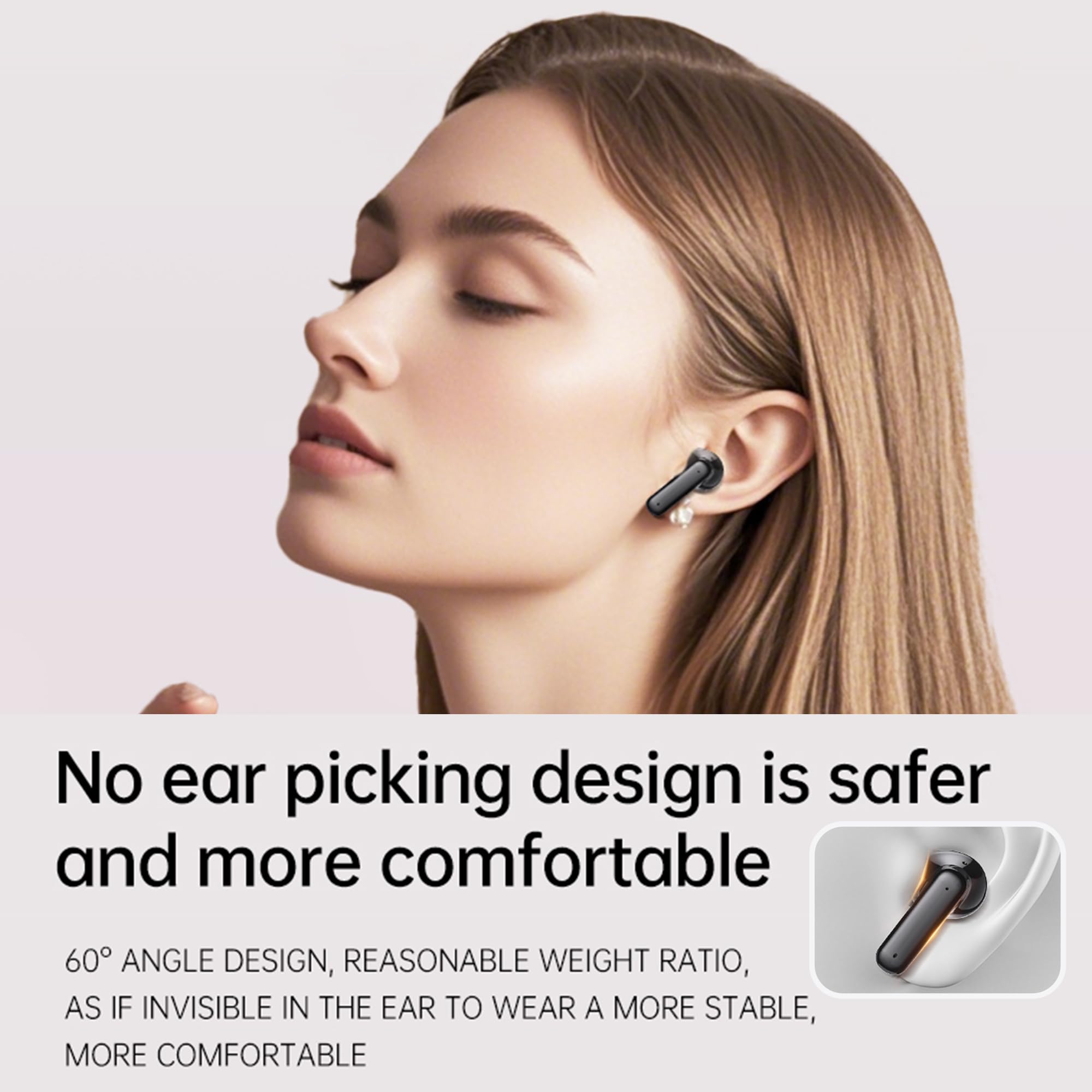 AI Wireless Earbuds with Bluetooth 5.0, LCD Touch Screen & 3-in-1 Language Translator - HD Sound, 30H Battery Life, Noise Cancelling Over-Ear Headphones for Travel, Business Meetings, Gym Workouts & Multilingual Conversations
